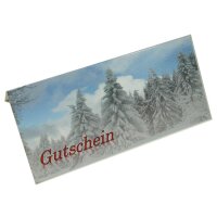 Gutschein "Winterzauber" - 20 Stück, 21 x 9,8cm, längs genutet